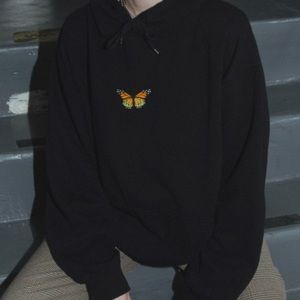 Black butterfly hoodie